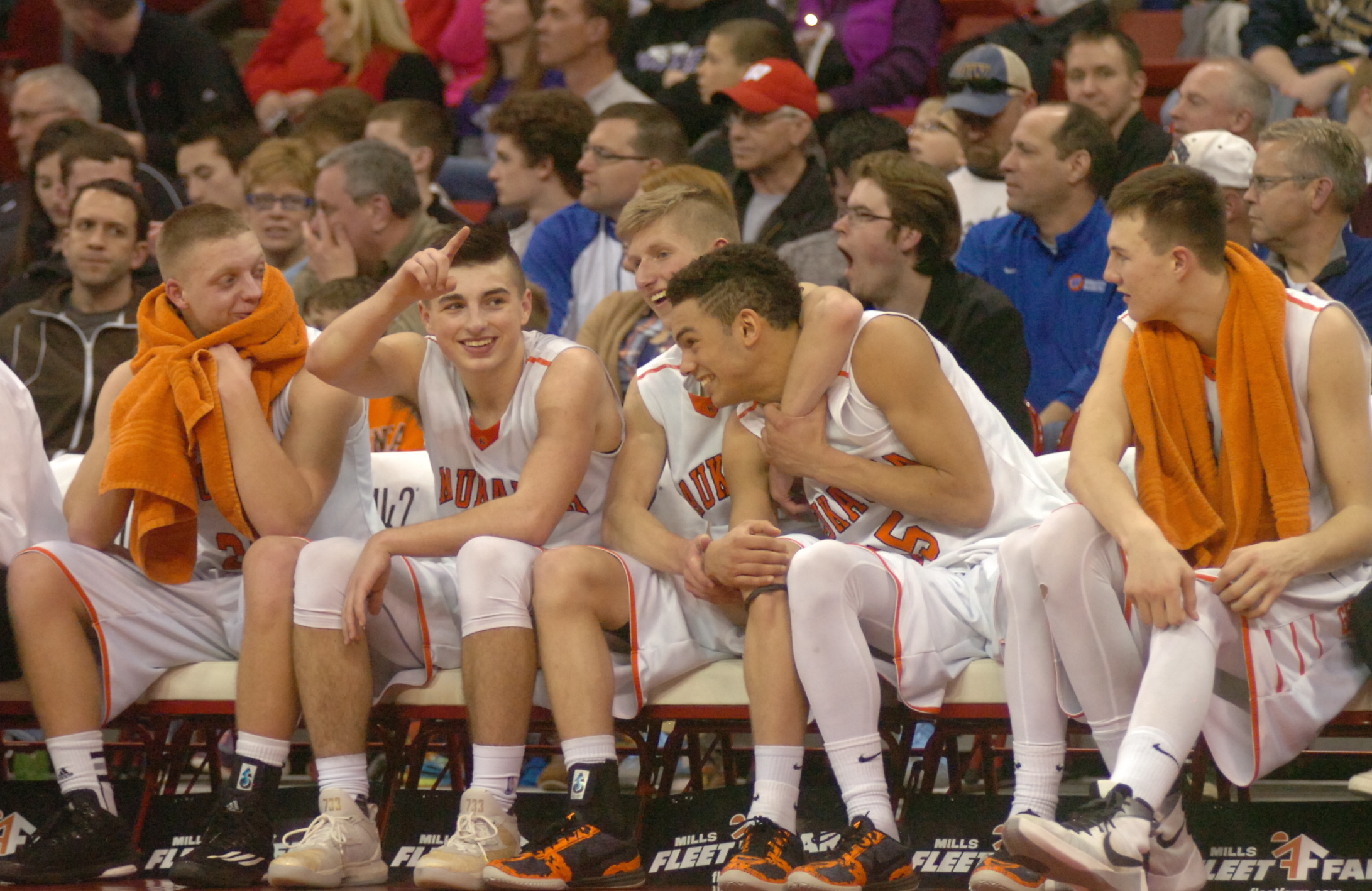 Kaukauna starts to celebrate in the closing minutes of the WIAA Division 2 championship game. Dan Plutchak/photo