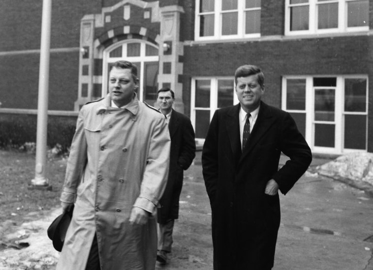 John F. Kennedy campaigns in Kaukauna in April of 1960. Kaukauna Times photo