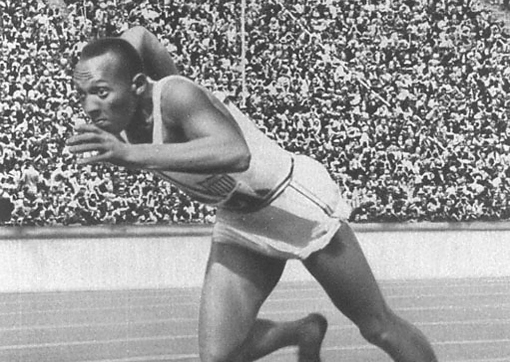 Jesse Owens at the 1946 Berlin Olympics. Photo from Olympics.org