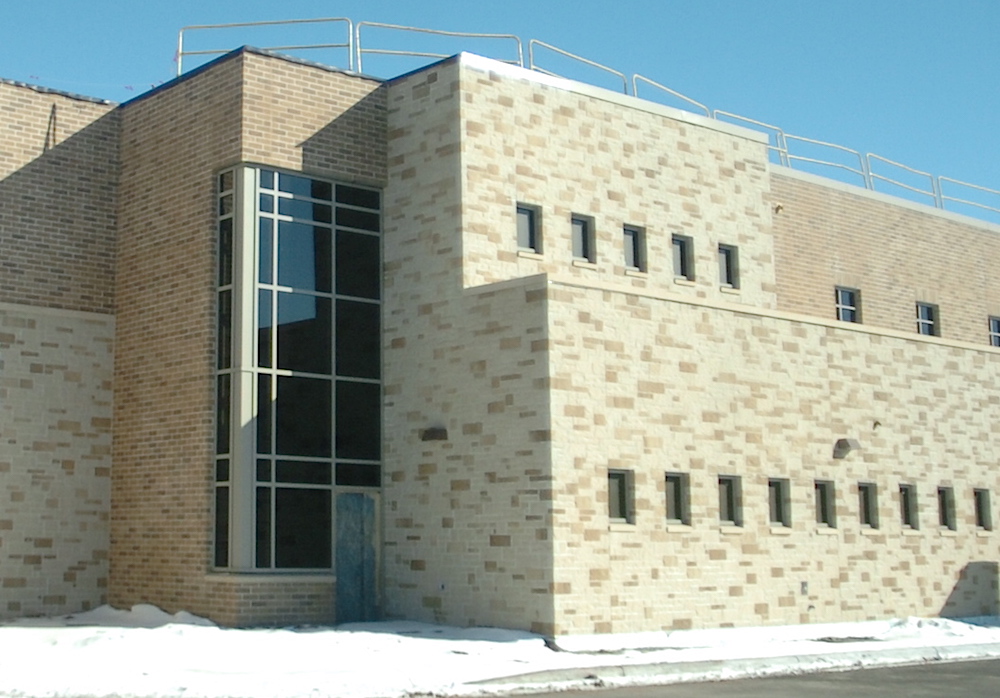 The exterior of the new Kaukauna Municipal Services Building was nearly complete when this photograph was taken in February 2016.