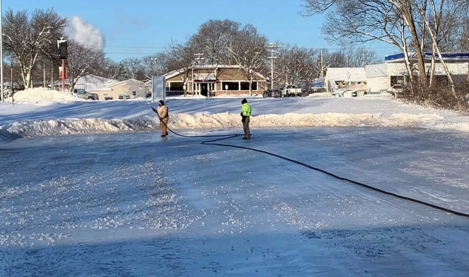 The ice rink at Horseshoe Park in Kaukauna. Tony Penterman photo