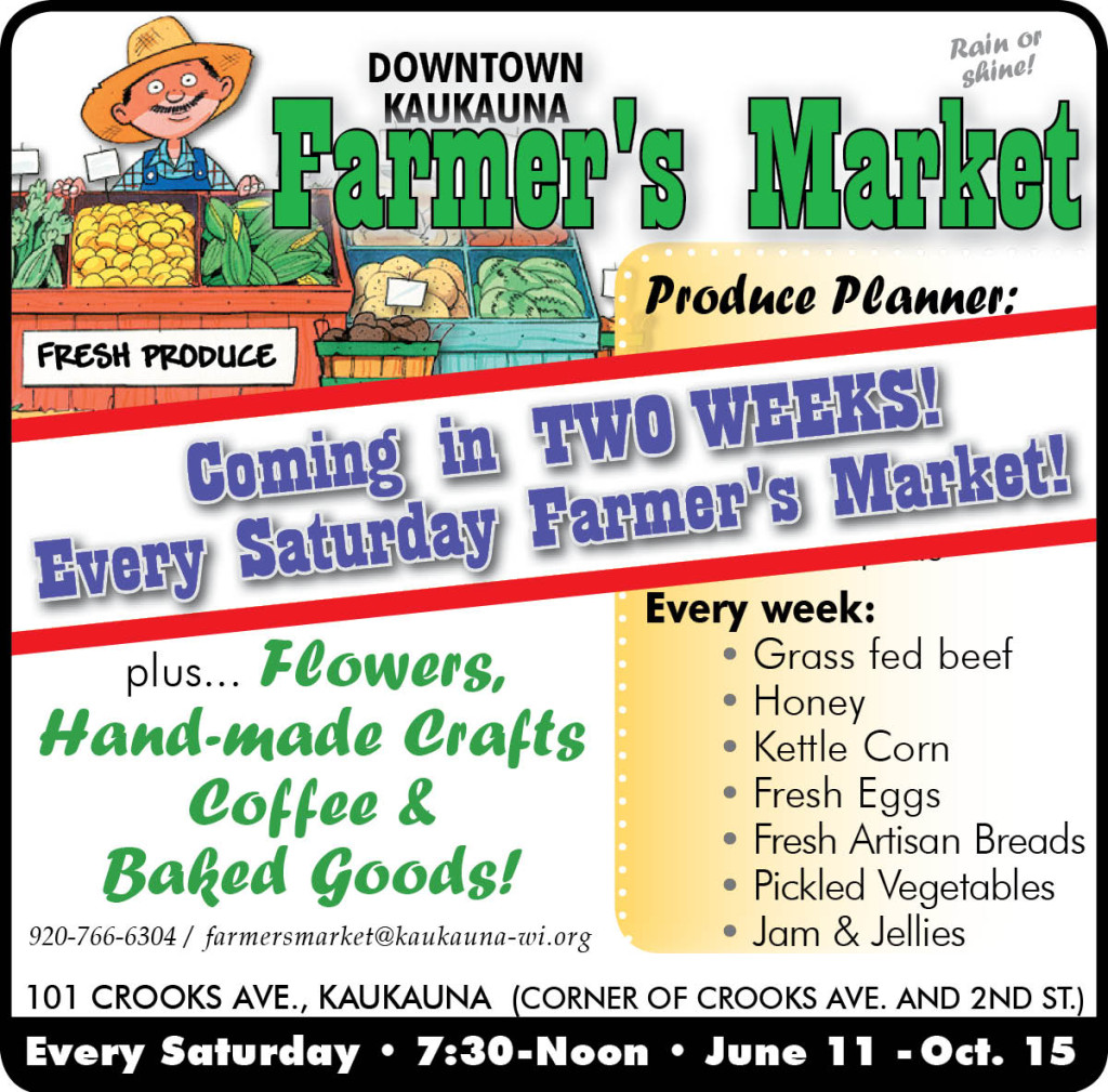 Downtown Kaukauna Farmer's Market opens for the season June 11