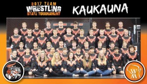 2017 Kaukauna Ghosts WIAA state qualifying wrestling team.