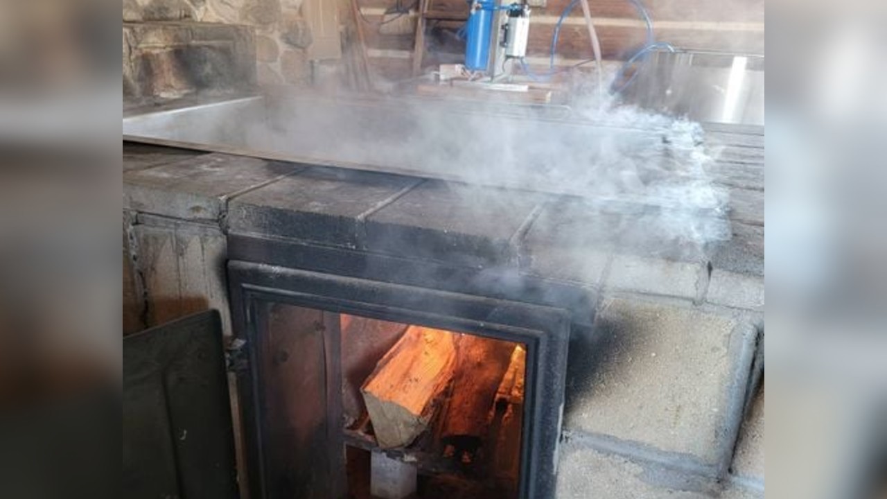 The maple syrup evaporator at 1000 Islands Environmental Center. 1000 Islands photo.