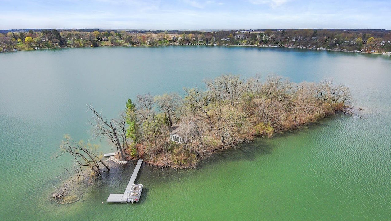 Fairy Island on Booth Lake in Walworth County is listed for sale at $350,000. MLS photo