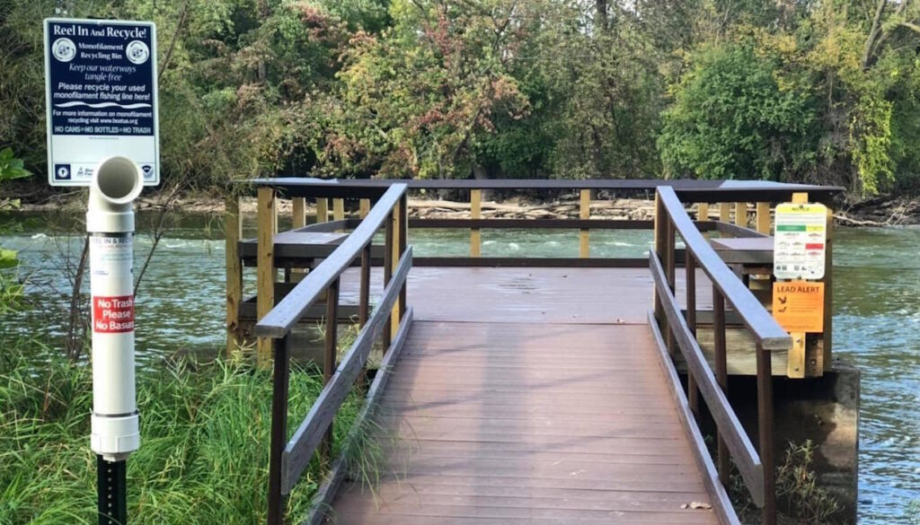 The new fishing pier at the 1000 Islands Environmental Center. Tony Penterman photo.