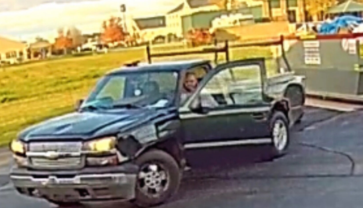Fox Valley Metro Police are looking for this driver and pickup in connection with a Little Chute illegal dumping complaint.