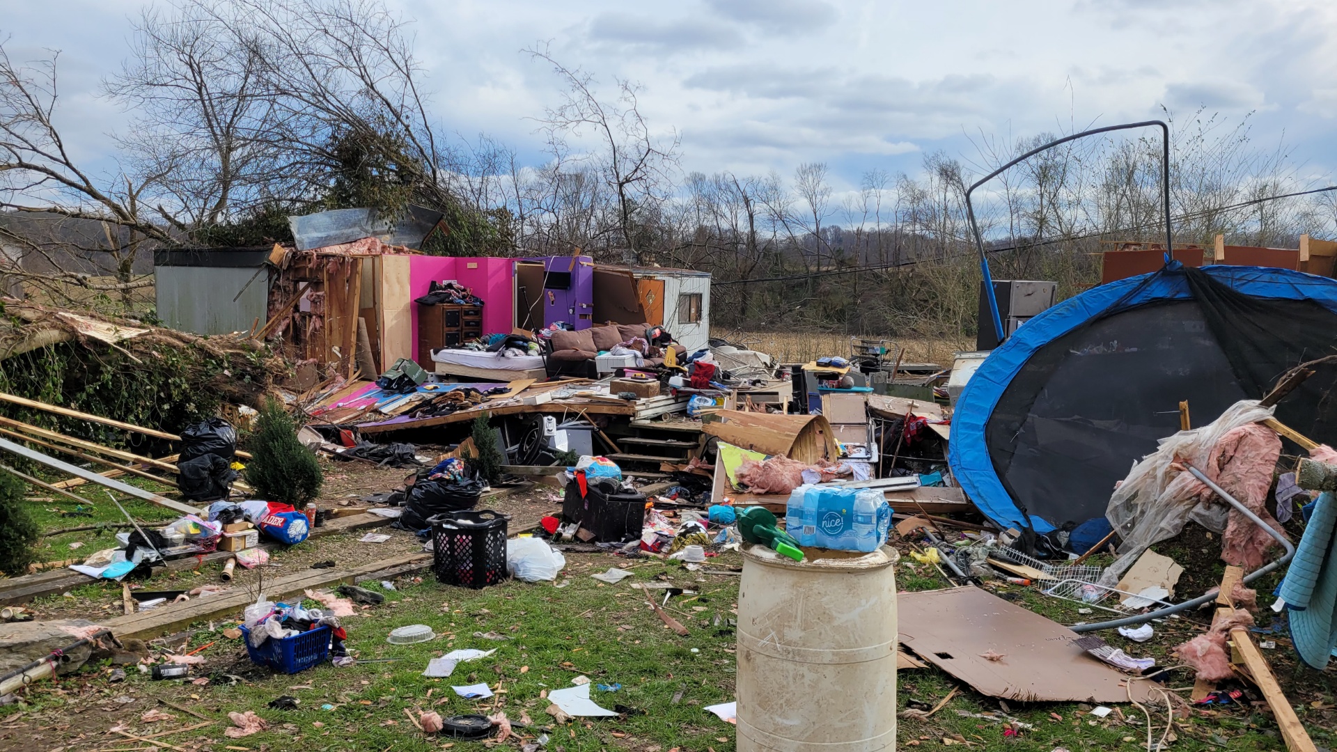 One of the many homes destroyed Dec. 10, 2021 in the tornado outbreak in the south and Midwest. Red Cross Photo.