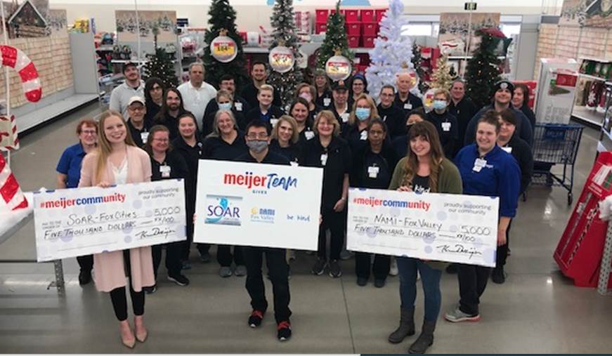The Grand Chute Meijer has donated a total of $10,000 to two Fox Valley nonprofits.