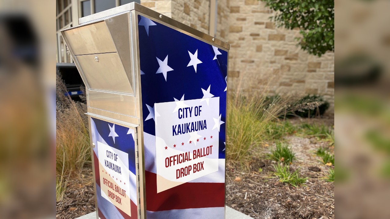 Kaukauna used a ballot drop box outside the Municipal Services Building for the November 2020 election.