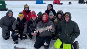 Kaukauna High School ice fishing team