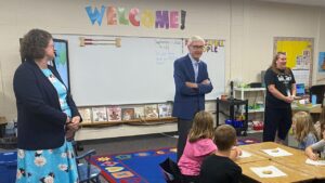 Gov. Tony Evers and State Superintendent of Public Schools Dr. Jill Underly visited with students at Electa Quinney Elementary School to kick off the school year.