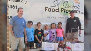 The New Directions Learning Community's service group collected 679 items recently to support the Backpack Food Assistance Program at St. Joseph Food Pantry. 
