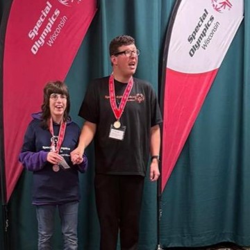 Bryce Verkuilen won gold at the 2023 Special Olympics Wisconsin state bowling tournament.