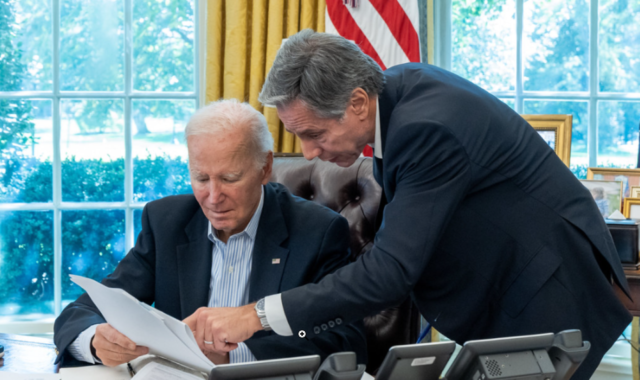 White House file photo. President Joe Biden with Secretary of State Antony Blinken