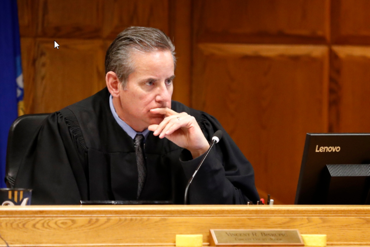 Outagamie County Judge Vincent Biskupic ordered a man convicted of sexual assault to pay $150,000 in restitution to the county, even though the county declined to request it because it feared the issue could retraumatize the victim. He is seen here in his capacity as an Outagamie County Circuit Court judge in 2018 in Appleton, Wis. (Danny Damiani / USA TODAY NETWORK-Wisconsin)