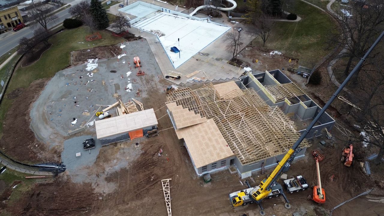Kaukauna's new $6 million aquatic center continues to take shape as work has progressed over the winter months.