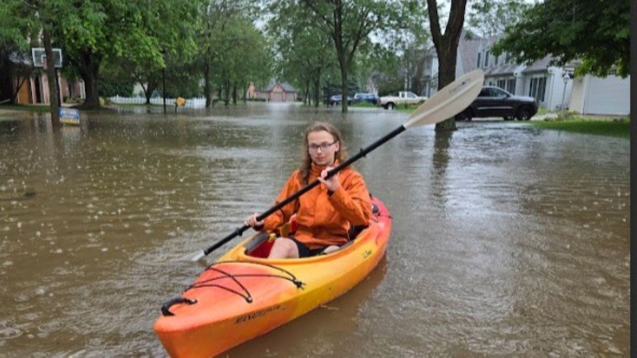 Photo is flooding near Timberline Dr and Millwood drive just north of highway 41 in Outagamie County.