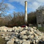 Work under way on improvements to historic Lime Kiln Trail at High Cliff State Park