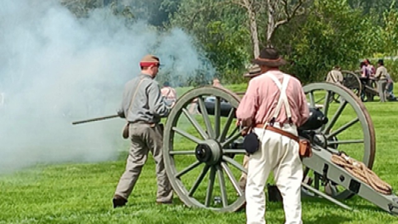 Grignon Mansion Civil War history days. Photos by Mary Seleen