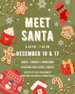 Sign up your kids to meet Santa at Kaukauna High School