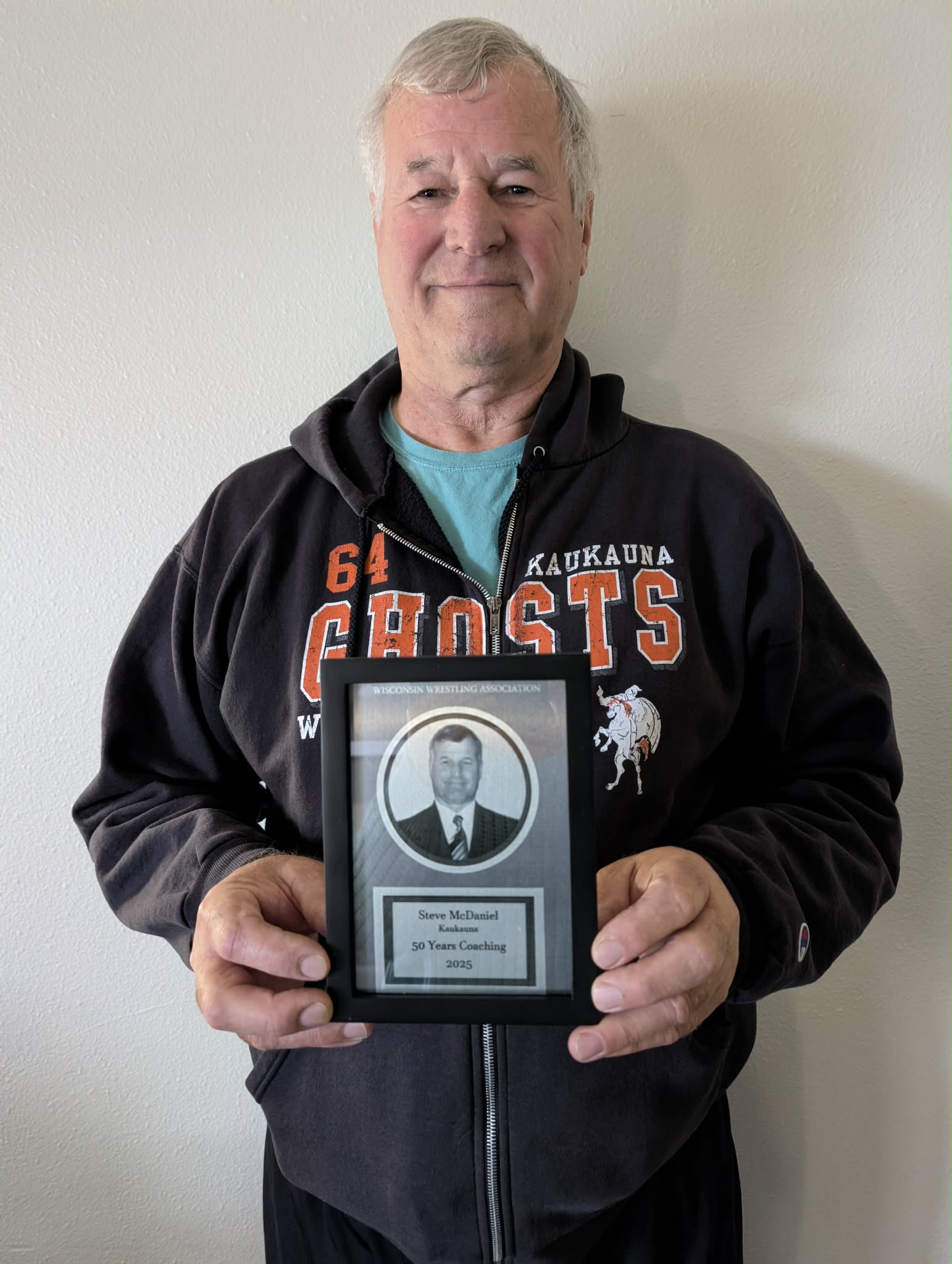 Steve McDaniel honored in 2026 for 50 years of wrestling coaching in Kaukauna.