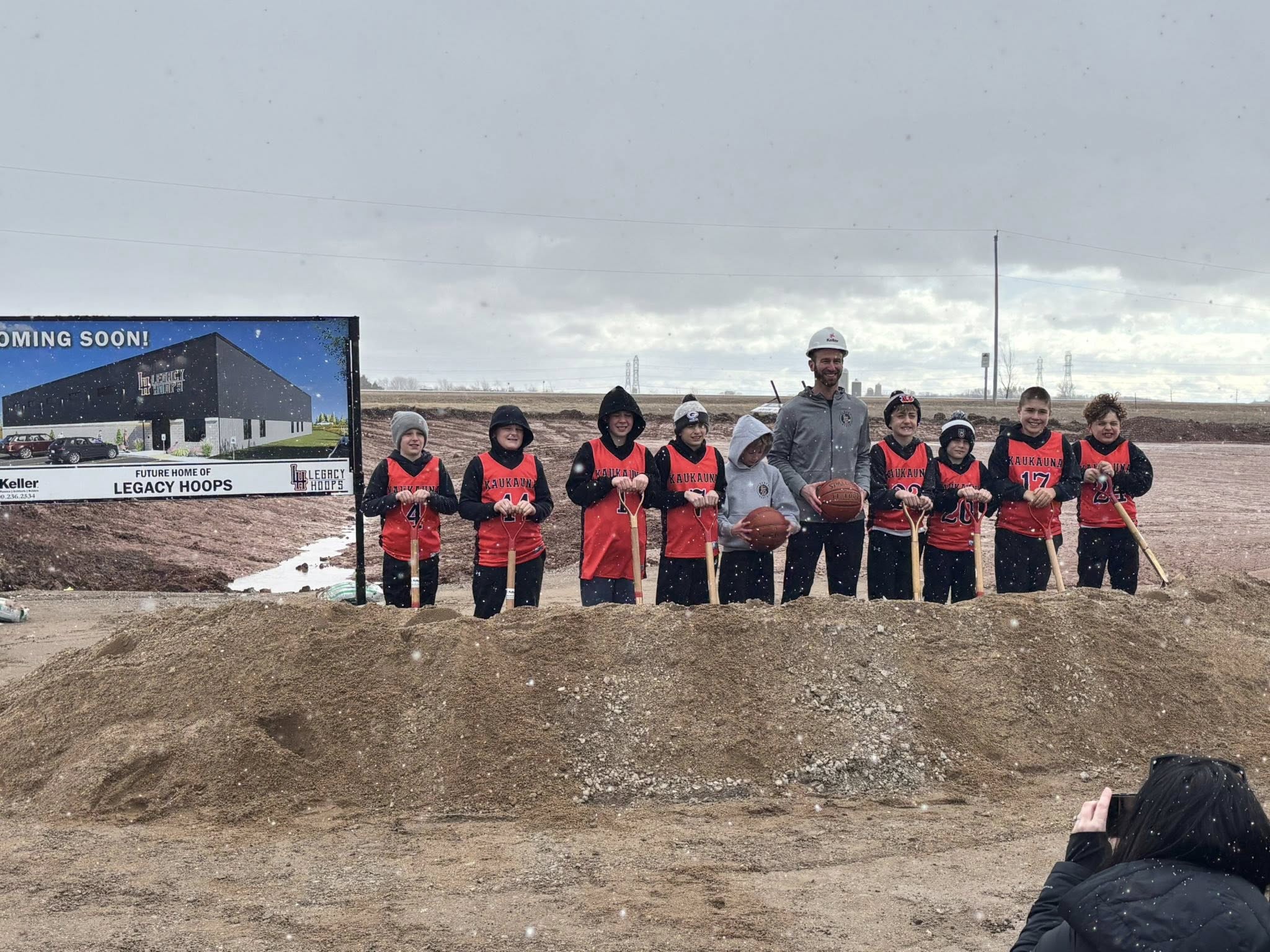 Legacy Hoops groundbreaking, photos courtesy Village of Harrison